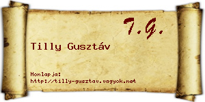 Tilly Gusztáv névjegykártya