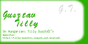 gusztav tilly business card